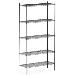 Regal Metall höhenverstellbar 90 x 35 x 180 cm schwarz