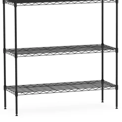 Regal Metall höhenverstellbar 90 x 35 x 180 cm schwarz