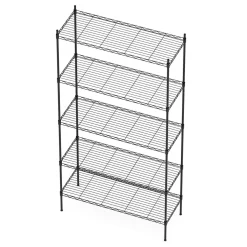 Regal Metall höhenverstellbar 90 x 35 x 180 cm schwarz