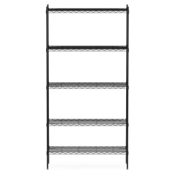 Regal Metall höhenverstellbar 90 x 35 x 180 cm schwarz