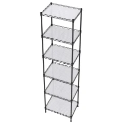 Regal Metall höhenverstellbar 42 x 29 x 160 cm schwarz