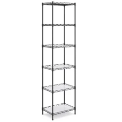 Regal Metall höhenverstellbar 42 x 29 x 160 cm schwarz