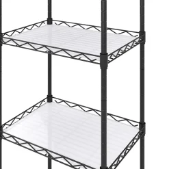 Regal Metall höhenverstellbar 42 x 29 x 160 cm schwarz