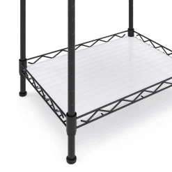 Regal Metall höhenverstellbar 42 x 29 x 160 cm schwarz