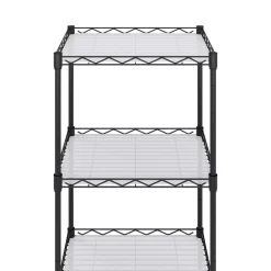 Regal Metall höhenverstellbar 42 x 29 x 160 cm schwarz