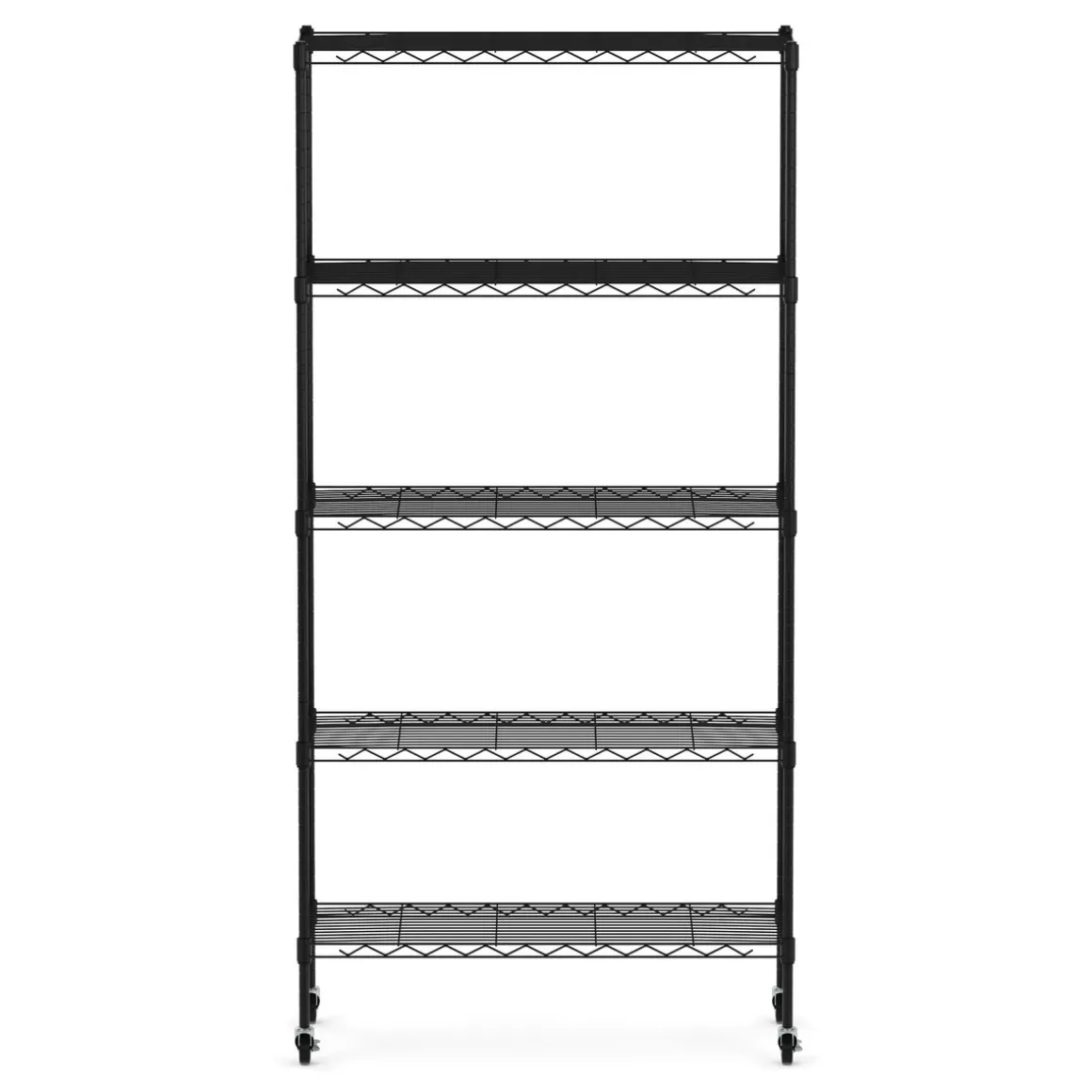 Regal Metall höhenverstellbar auf Rollen 76 x 35 x 154 cm schwarz
