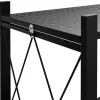 Regal Metall klappbar auf Rollen 71 x 126 cm schwarz