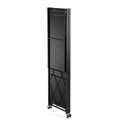 Regal Metall klappbar auf Rollen 71 x 126 cm schwarz