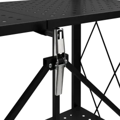 Regal Metall klappbar auf Rollen 71 x 126 cm schwarz