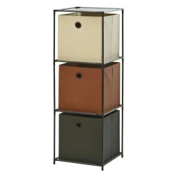 Regal Metall mit Aufbewahrungsboxen 35 x 35 x 102 cm | GONSER.CH