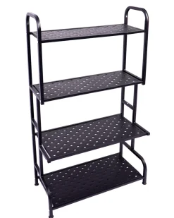 Regal Metall 62 x 30 x 107 cm schwarz