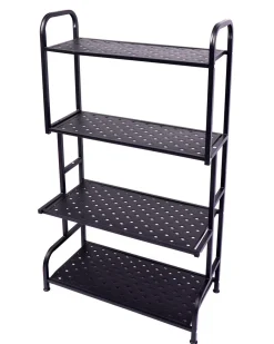 Regal Metall 62 x 30 x 107 cm schwarz