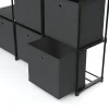 Regal mit 6 Aufbewahrungsboxen 105 x 105 cm anthrazit