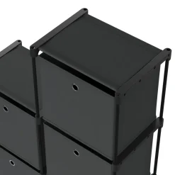 Regal mit 6 Aufbewahrungsboxen 105 x 105 cm anthrazit