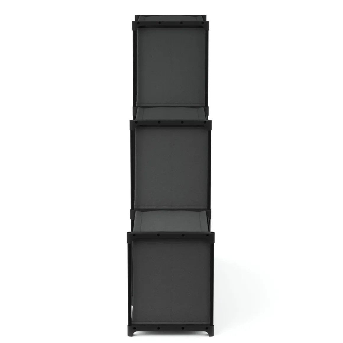 Regal mit 6 Aufbewahrungsboxen 105 x 105 cm anthrazit