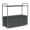 Regal mit 2 Aufbewahrungsboxen 79 x 72 cm anthrazit