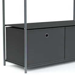 Regal mit 2 Aufbewahrungsboxen 79 x 72 cm anthrazit