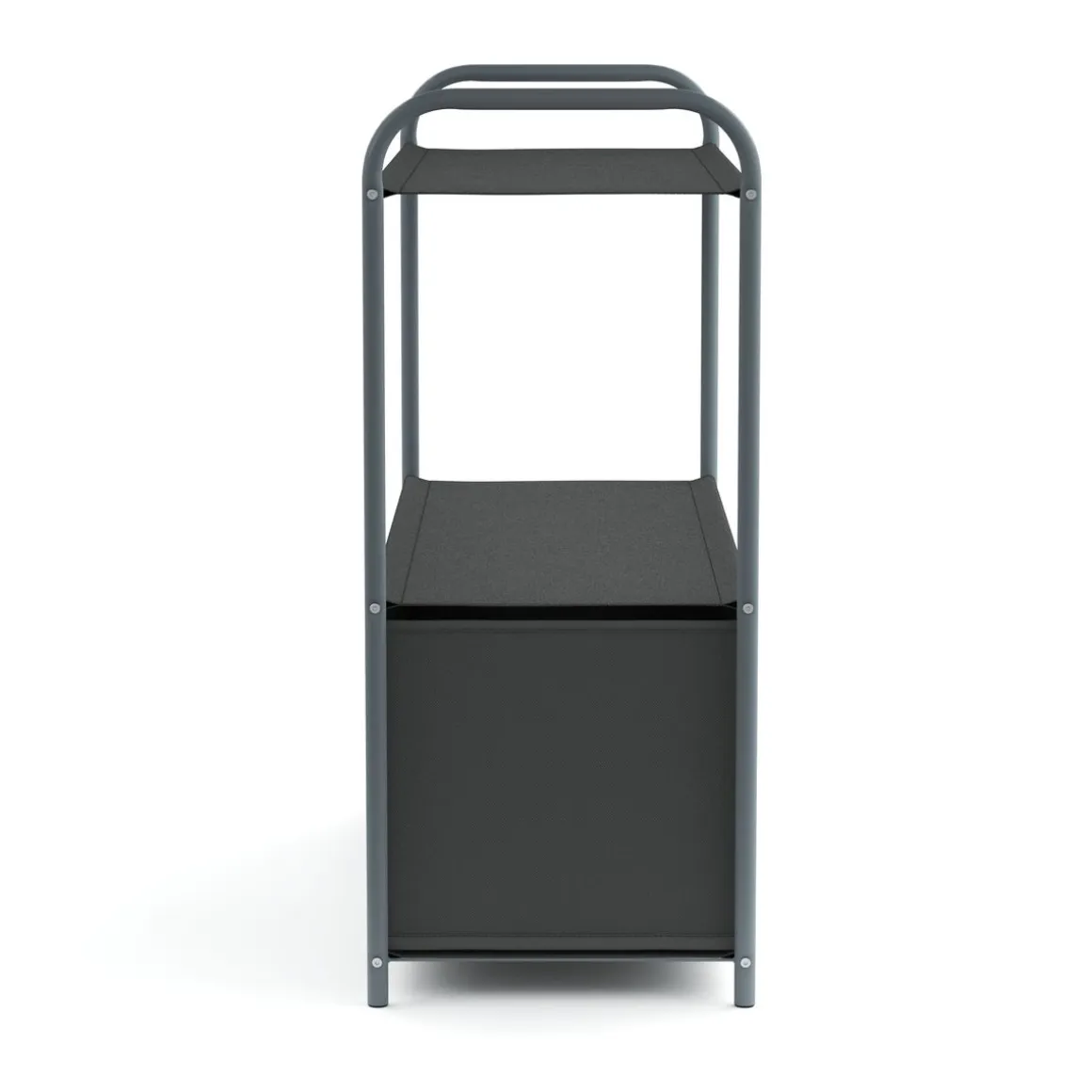 Regal mit 2 Aufbewahrungsboxen 79 x 72 cm anthrazit