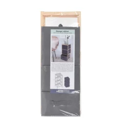 Regal mit 3 Aufbewahrungsboxen 28 x 65 cm anthrazit/natur