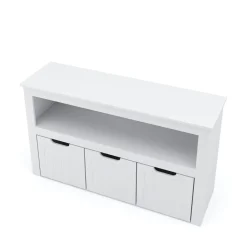 Regal mit Boxen Kinderzimmer 100 x 60 cm weiss