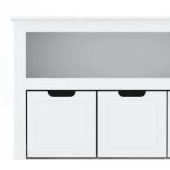 Regal mit Boxen Kinderzimmer 100 x 60 cm weiss
