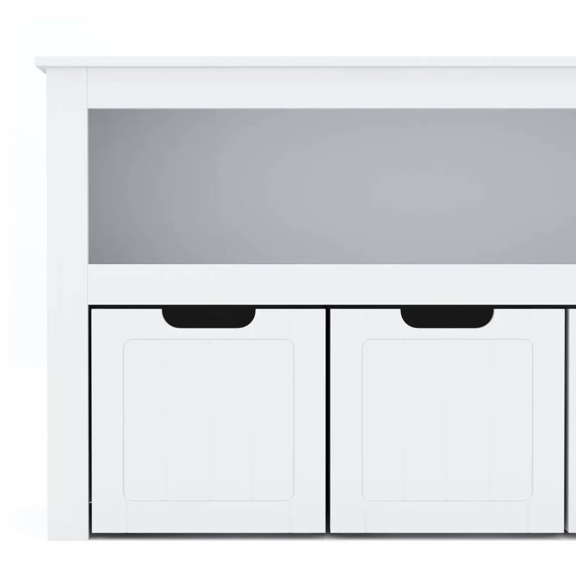 Regal mit Boxen Kinderzimmer 100 x 60 cm weiss