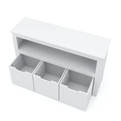 Regal mit Boxen Kinderzimmer 100 x 60 cm weiss