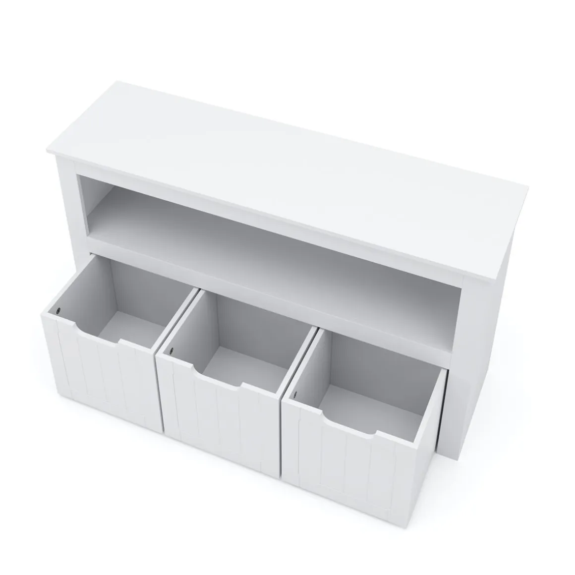 Regal mit Boxen Kinderzimmer 100 x 60 cm weiss