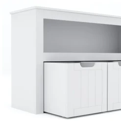 Regal mit Boxen Kinderzimmer 100 x 60 cm weiss