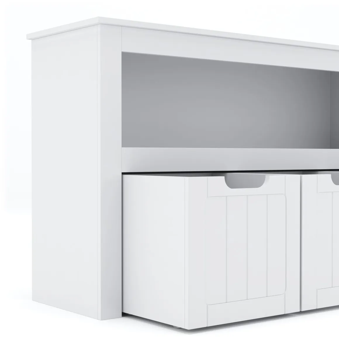 Regal mit Boxen Kinderzimmer 100 x 60 cm weiss