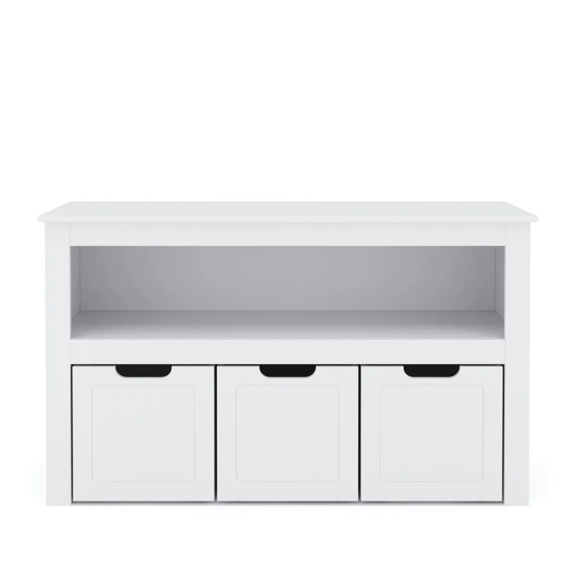Regal mit Boxen Kinderzimmer 100 x 60 cm weiss