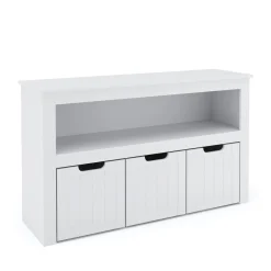Regal mit Boxen Kinderzimmer 100 x 60 cm weiss
