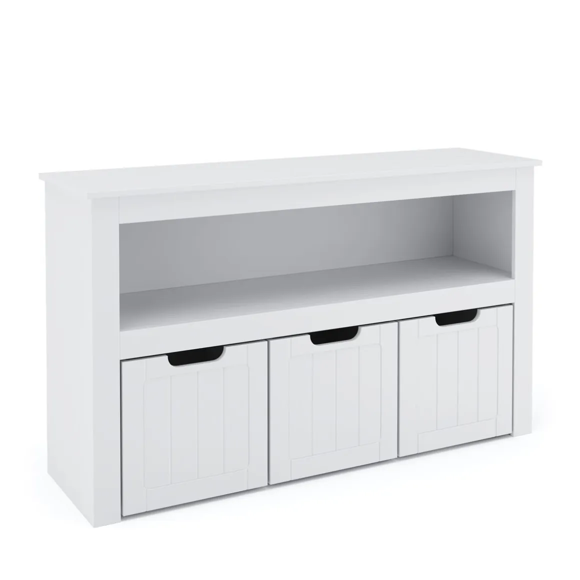 Regal mit Boxen Kinderzimmer 100 x 60 cm weiss
