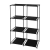 Regal Stoff 59 x 30 x 88 cm schwarz