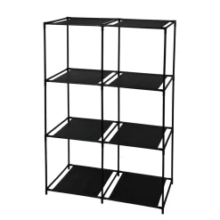Regal Stoff 59 x 30 x 88 cm schwarz