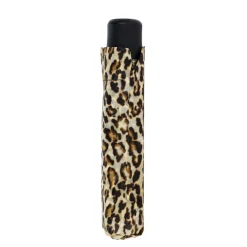 Regenschirm klein manuell Leopard 95 cm