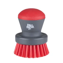 Reinigungsbürste Scheuerbürste rund 7 cm grau/rot