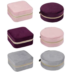 Reiseetui Samt für Schmuck 10 x 10 cm | GONSER.CH