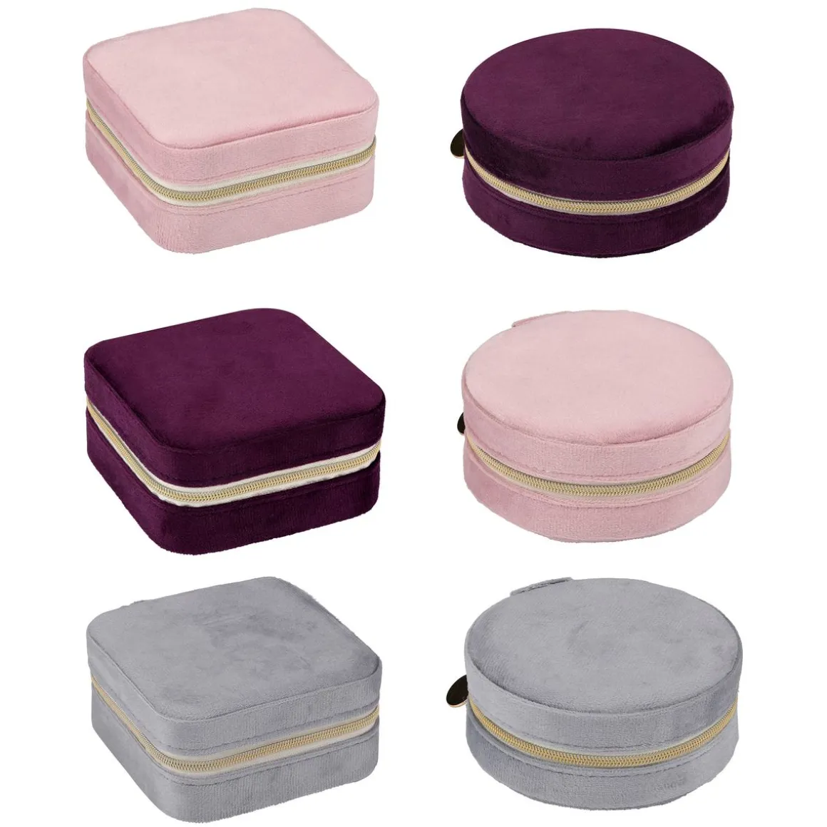 Reiseetui Samt für Schmuck 10 x 10 cm | GONSER.CH