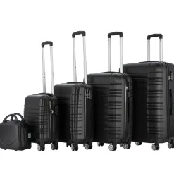 Reisekoffer Hartschalenkoffer AVA 5er Set schwarz