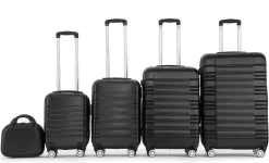 Reisekoffer Hartschalenkoffer AVA 5er Set schwarz