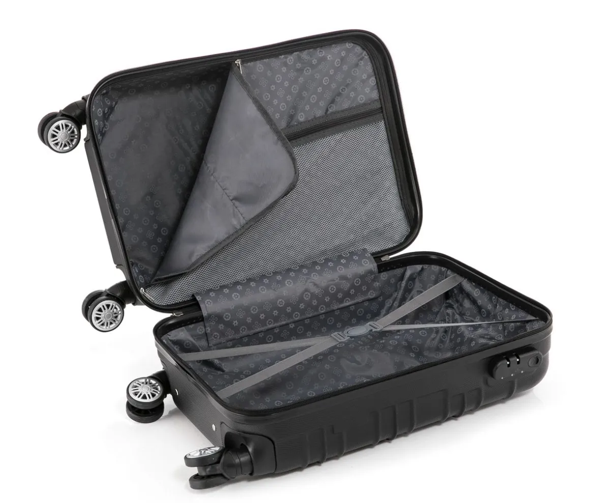 Reisekoffer Hartschalenkoffer AVA 5er Set schwarz