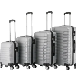 Reisekoffer Hartschalenkoffer AVA 4er Set silber