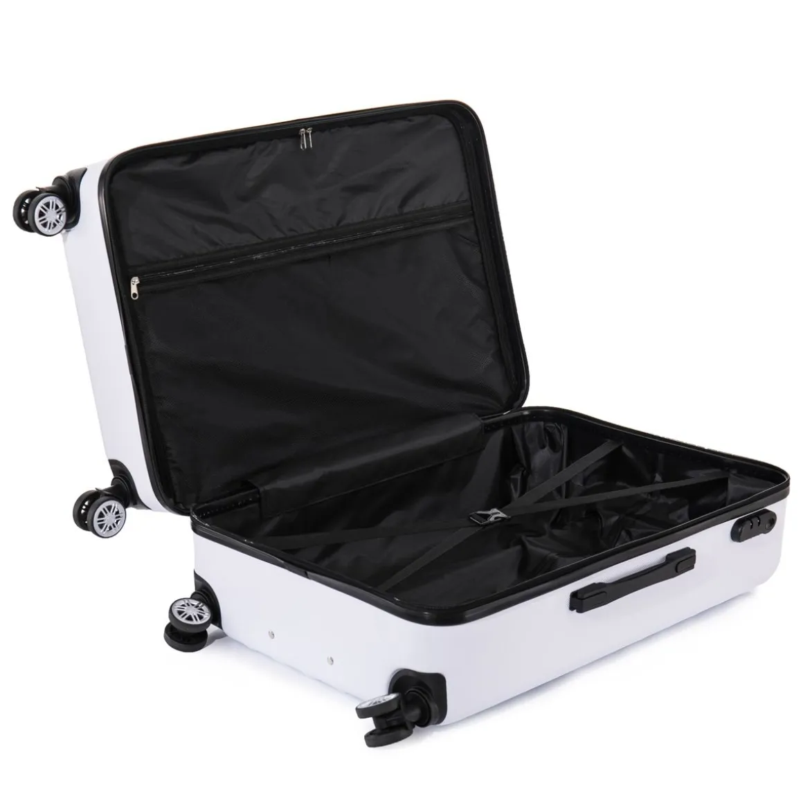 Reisekoffer Hartschalenkoffer AMY 3er Set weiss