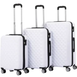 Reisekoffer Hartschalenkoffer AMY 3er Set weiss