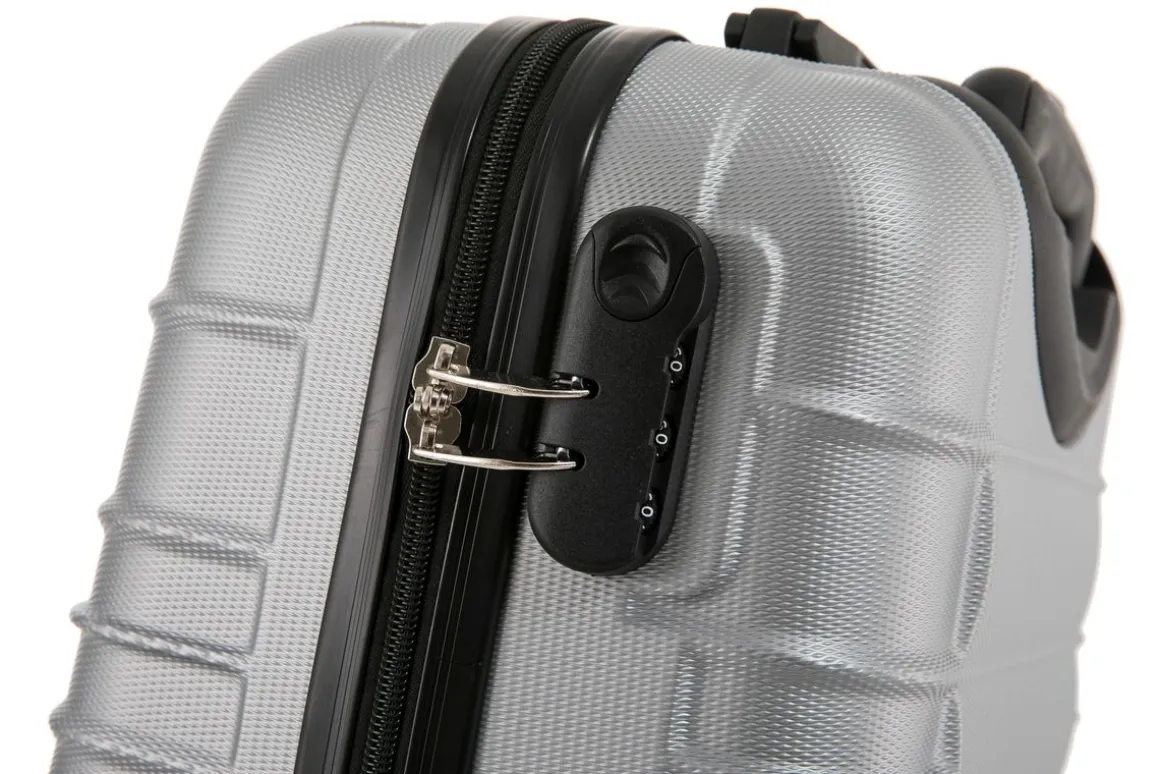 Reisekoffer Hartschalenkoffer AVA Grösse XL silber