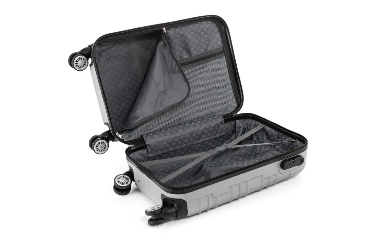 Reisekoffer Hartschalenkoffer AVA Grösse XL silber