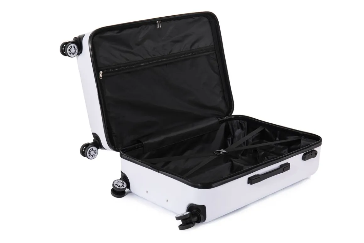 Reisekoffer Hartschalenkoffer AMY 5er Set weiss