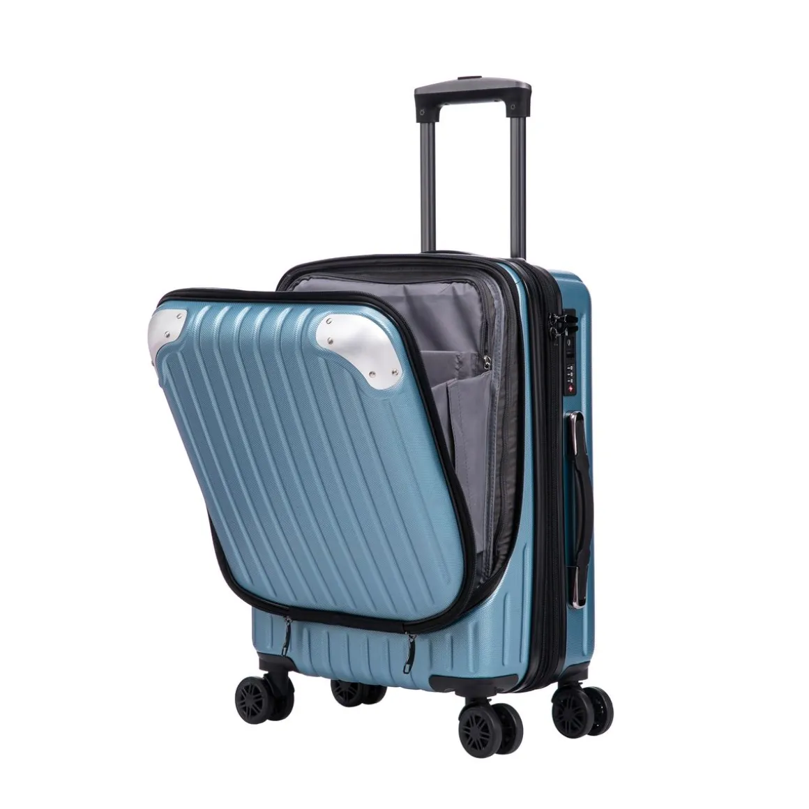 Reisekoffer Hartschalenkoffer mit Laptopfach LIMMA Grösse M blau
