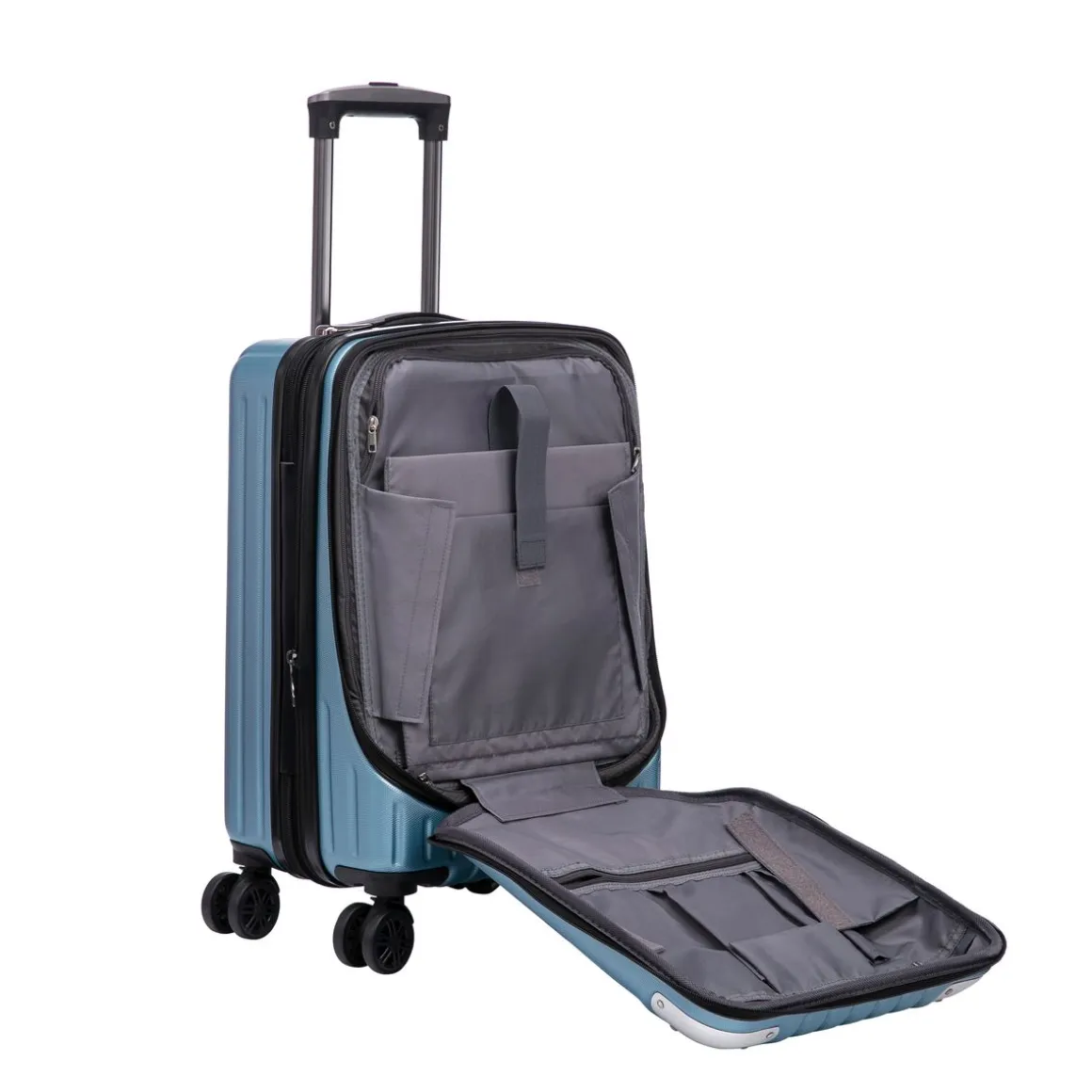 Reisekoffer Hartschalenkoffer mit Laptopfach LIMMA Grösse M blau